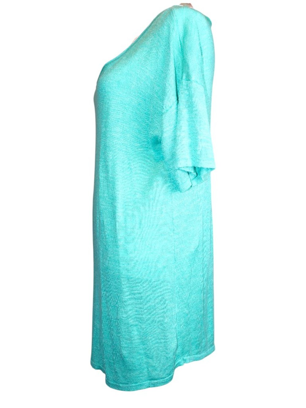 Peck & Peck Light Green Scoop Neck Short Sleeve Pullover Sweater size L GUC - Picture 3 of 6